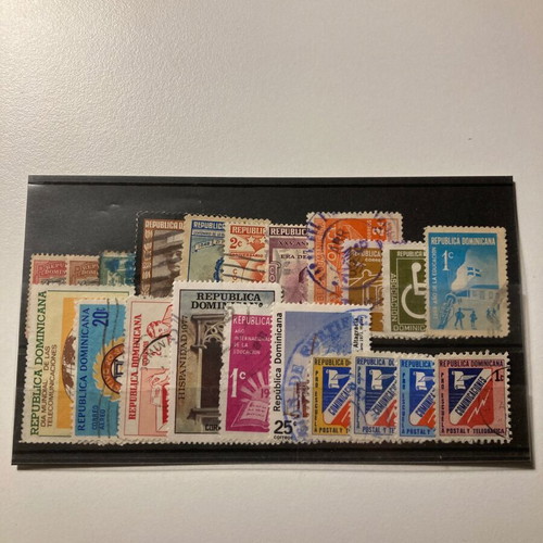 Dominican Republic stamps used, 21 different canceled