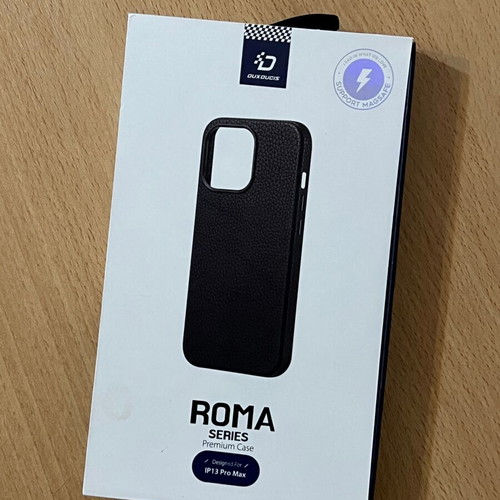 Dux Ducis Roma Series Genuine Leather Case for iPhone 13 Pro Max like new, black