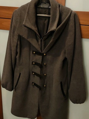 Women's OKS coat like new, gray, size M
