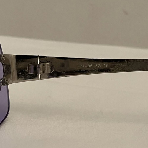Gucci vintage rimless sunglasses, purple blue lenses