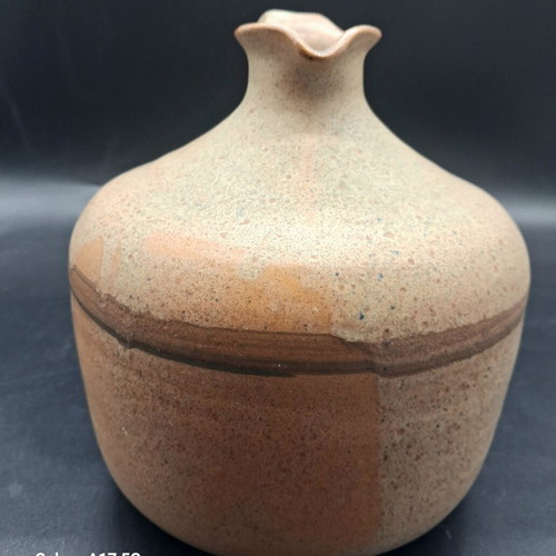Handmade Greek Ceramic Pitcher Vento with Signature, like new