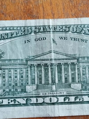 10 US dollar bill used 1999