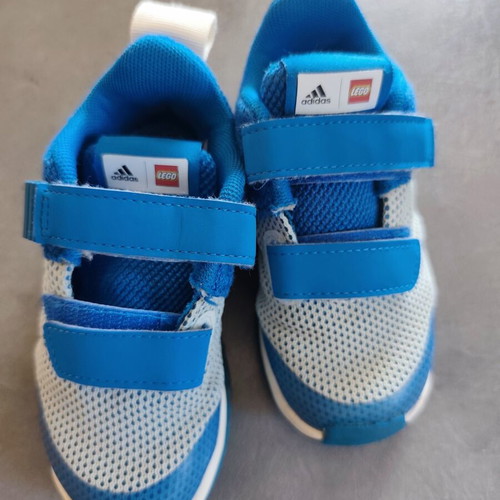 Adidas boys' sports shoes used, sizes 24 & 25 with free McQueen slippers
