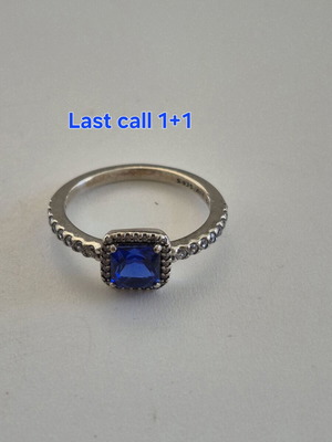 Pandora ring with blue stone size 56, silver s925, new