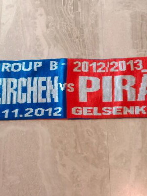 Σπάνιο Συλλεκτικό Κασκόλ Champions League Schalke 04 vs Ολυμπιακός 2012 σαν καινούργιο