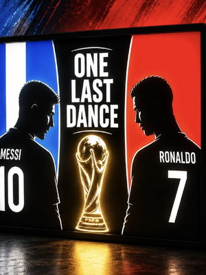 3D LED Lightbox One Last Dance Messi vs Ronaldo new, USB