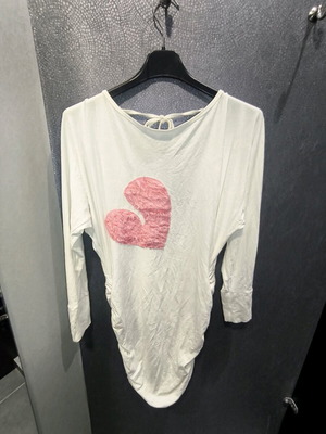 Mini dress new with fuzzy pink heart and open back