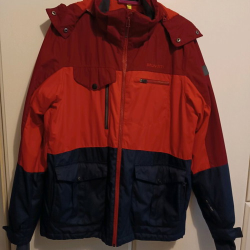 Brunotti men's jacket used, size L, blue-red-bordeaux