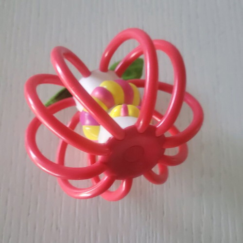 Apple rattle with worm like new
