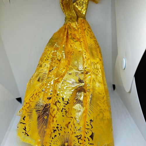Gold Barbie Mattel Holiday Celebration 2002 dress like new