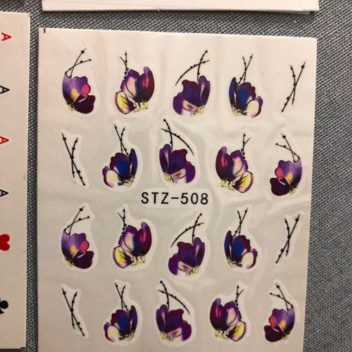 Water Nail Stickers Set of 4 New Full Nail