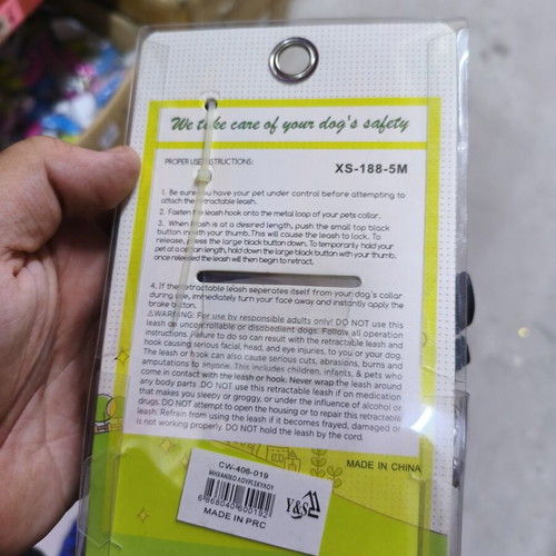 Dog leash, retractable, 5 m