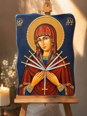3D Printed Set of 7 Swords for Panagia Epta Spathi Icon new