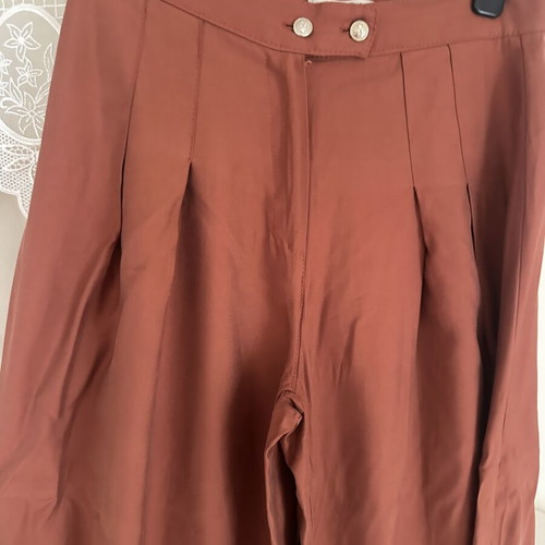 Vassia Kostara pants used, size large, terracotta color