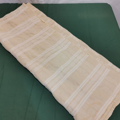 Woven bed sheet used, vintage 1930 era