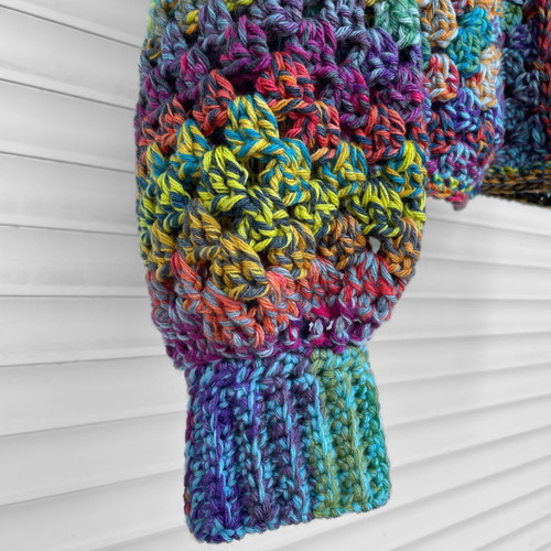 Handmade Cropped Cardigan colorful, new, sizes S or M