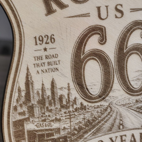 Route 66 100 Years Wooden Anniversary Decoration