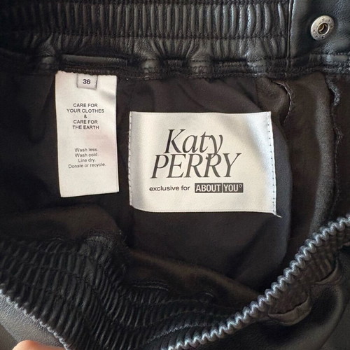 Katy Perry faux leather pants black, like new, size 36-38