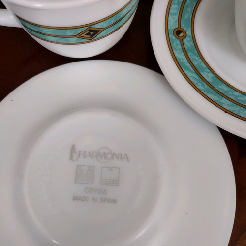 Set of 3 cups with saucers like new, Spain