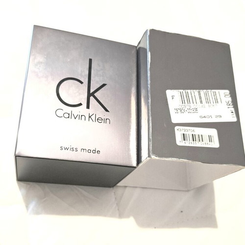 Calvin Klein watch used with boxes, authenticity cards and black leather bracelet