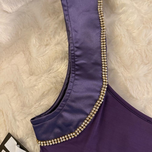 Anel evening blouse new, size Medium, purple with rhinestones