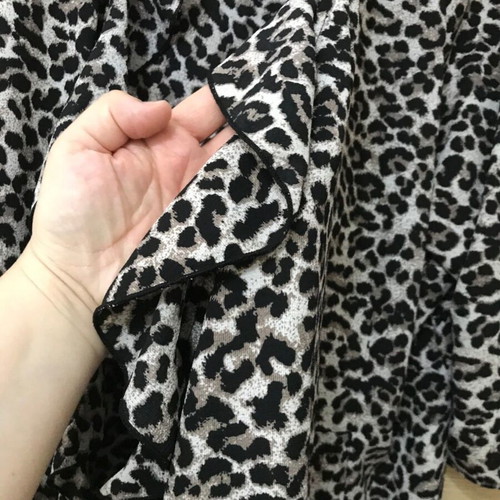 Only Carmakoma Leopard Print Dress size 52 like new, airy with ruffles and tie