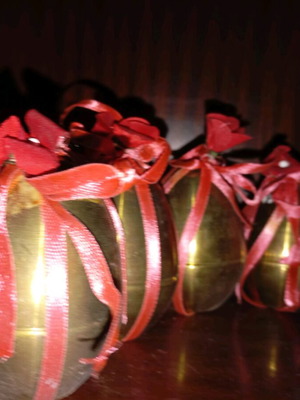 Χριστουγεννιάτικα στολίδια μεταχειρισμένα, μπρούτζινα, vintage από δεκαετία 70