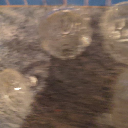 Glass fondantieres set of 3 used, with lids, Mary Rose