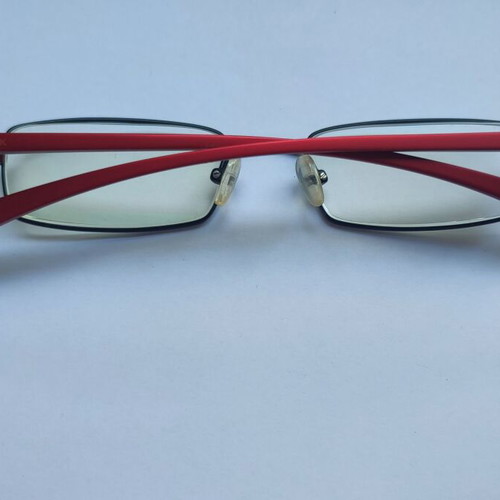 Metal eyeglass frame LAK Lakis Gavalas Collection like new, black-red