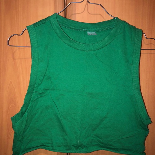 Women's cotton crop top H&M like new, green size M