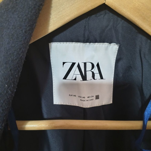 Zara oversized coat used, size XS fits medium, blue