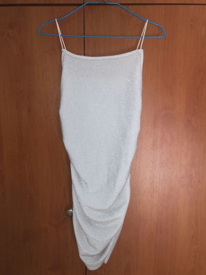 Shein dress new, gray silver, size S