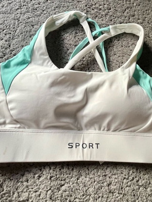 Αθλητικό σουτιέν σαν καινούργιο, λευκό και τιρκουάζ, μέγεθος S/M