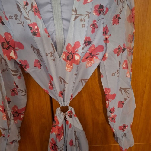 Long floral cut out maxi dress new, pink and purple