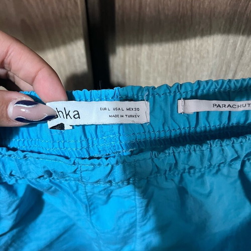 Parachute pants blue waterproof like new Bershka size L