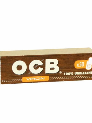 OCB Unbleached Rolling Papers new, 50 pieces, brown