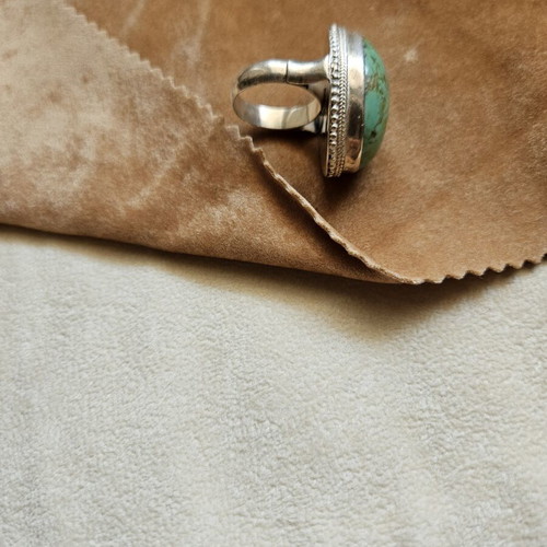 925 solid statement ring with turquoise stone
