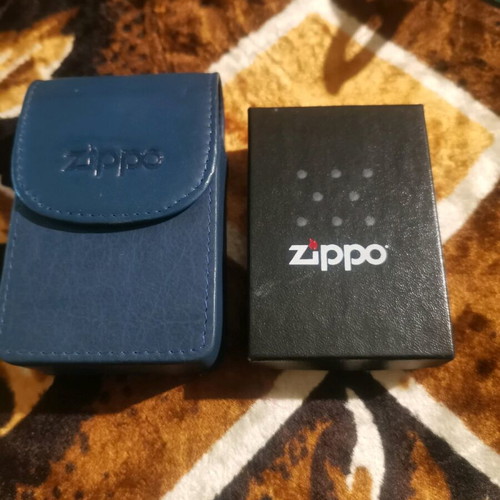 Authentic Zippo Circuit Board 2021 lighter used with leather case