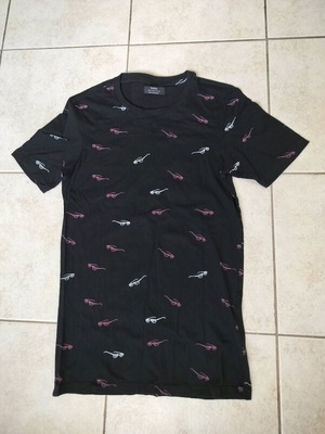T shirt Bershka ανδρικό μαύρο σαν καινούργιο, μέγεθος M