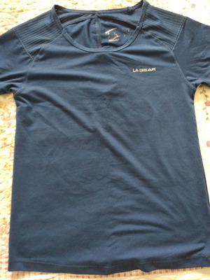 LA Gear blue sports t-shirt like new, slim fit, XS