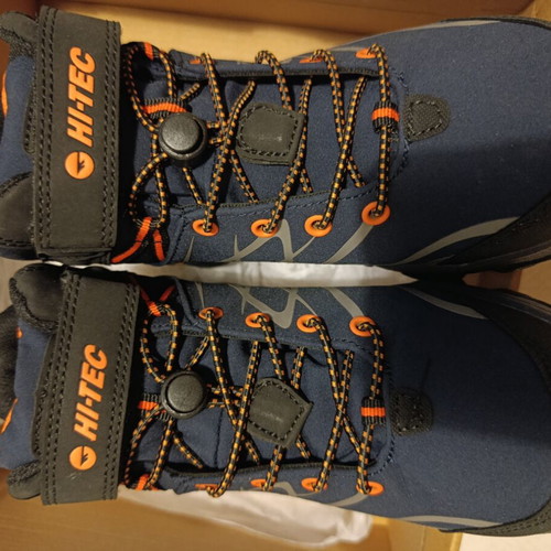 Hi-Tec Blackout Mid WP JR blue orange kids shoes size 36