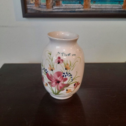 Vintage ceramic handmade vase from Thassos used