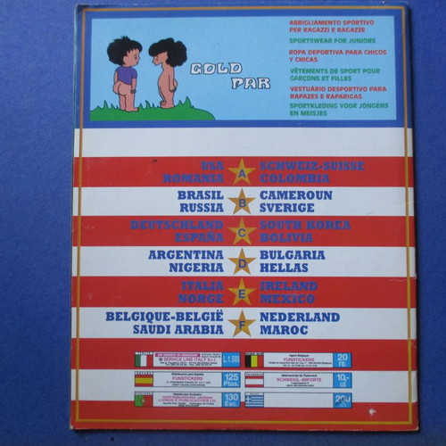 Sticker album football USA 94 used, Service Line Modena