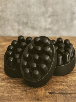 Soap with activated charcoal new, lilly & cotton scent, pack of 2