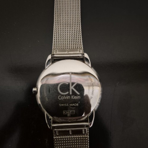 Calvin Klein Minimal Swiss Made watch used, stainless steel mesh