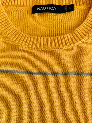 Nautica men's knitted sweater like new, Ochre Beach color, size L