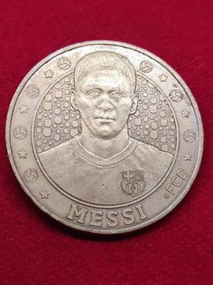 Lionel Messi collectible coin FC Barcelona used
