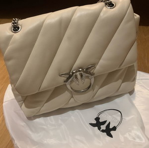 Pinko Love Classic Puff white Τσάντα Ώμου