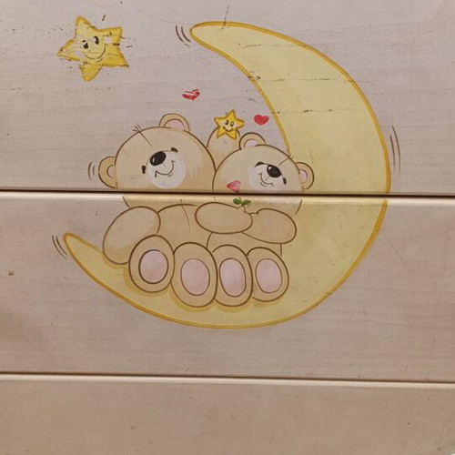 Crib set with mattress and dresser like new