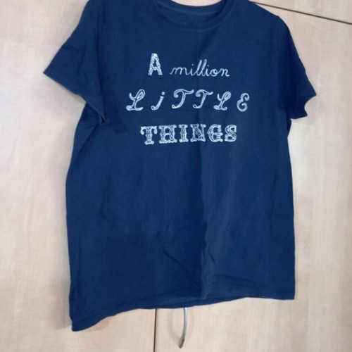 Hanes women's short-sleeve blouse medium blue like new